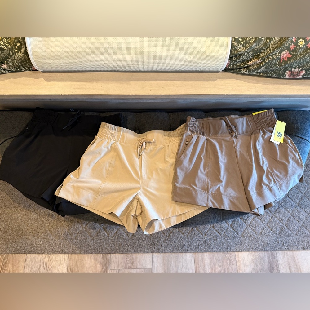 3 NEW All in Motion woven shorts